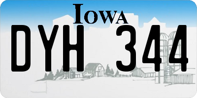 IA license plate DYH344