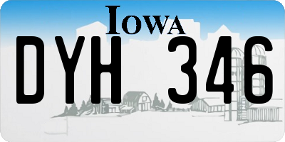 IA license plate DYH346