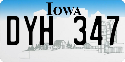 IA license plate DYH347