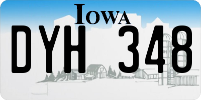 IA license plate DYH348