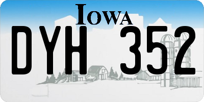 IA license plate DYH352
