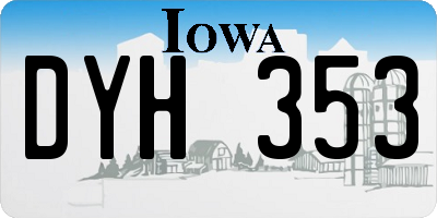 IA license plate DYH353