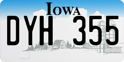 IA license plate DYH355