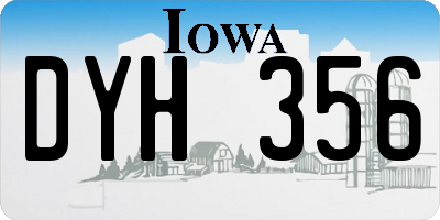 IA license plate DYH356