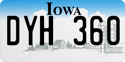 IA license plate DYH360
