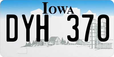 IA license plate DYH370