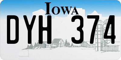 IA license plate DYH374