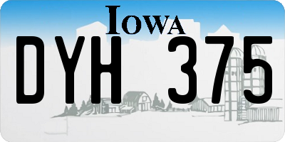 IA license plate DYH375