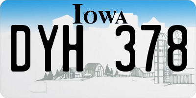 IA license plate DYH378