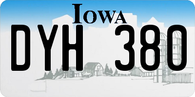 IA license plate DYH380