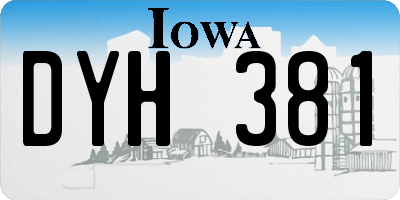 IA license plate DYH381