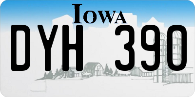 IA license plate DYH390