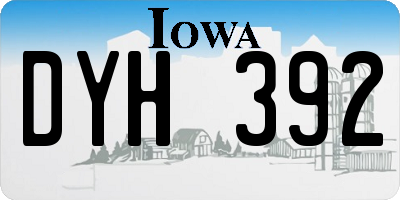 IA license plate DYH392