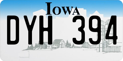 IA license plate DYH394