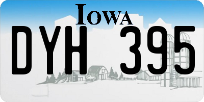 IA license plate DYH395