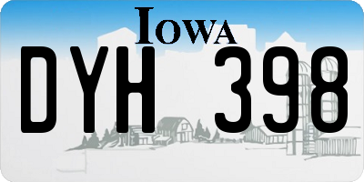 IA license plate DYH398