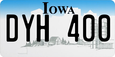 IA license plate DYH400
