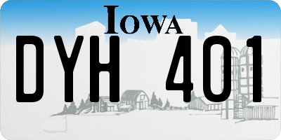 IA license plate DYH401