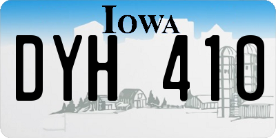 IA license plate DYH410