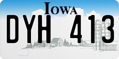 IA license plate DYH413