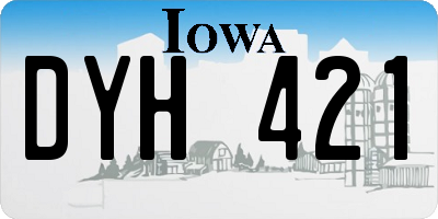 IA license plate DYH421