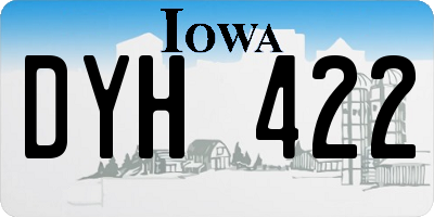 IA license plate DYH422