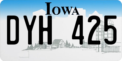 IA license plate DYH425