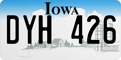 IA license plate DYH426