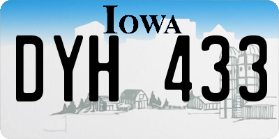 IA license plate DYH433