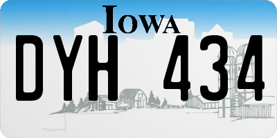 IA license plate DYH434