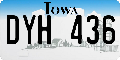 IA license plate DYH436