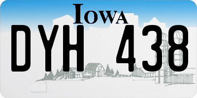 IA license plate DYH438