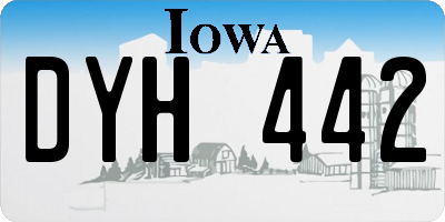IA license plate DYH442
