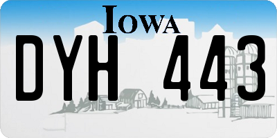 IA license plate DYH443