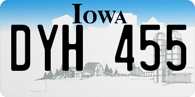 IA license plate DYH455