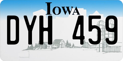 IA license plate DYH459