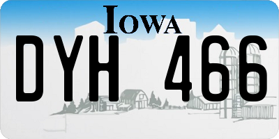 IA license plate DYH466