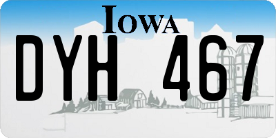 IA license plate DYH467