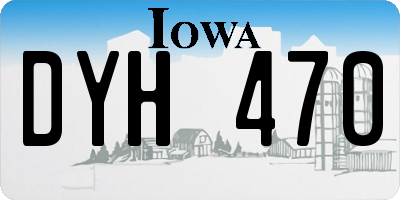 IA license plate DYH470