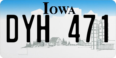 IA license plate DYH471