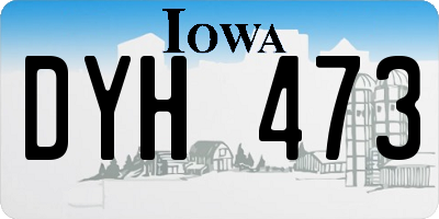 IA license plate DYH473