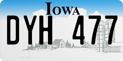 IA license plate DYH477