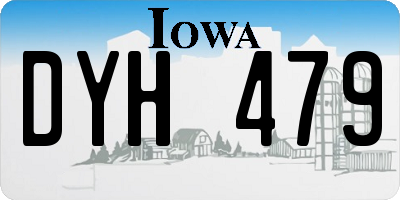 IA license plate DYH479