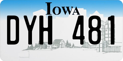 IA license plate DYH481