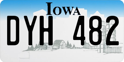 IA license plate DYH482