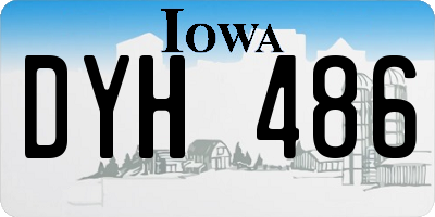 IA license plate DYH486