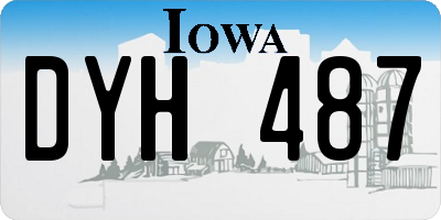 IA license plate DYH487