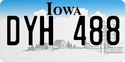 IA license plate DYH488