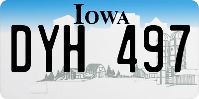 IA license plate DYH497