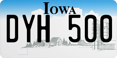 IA license plate DYH500